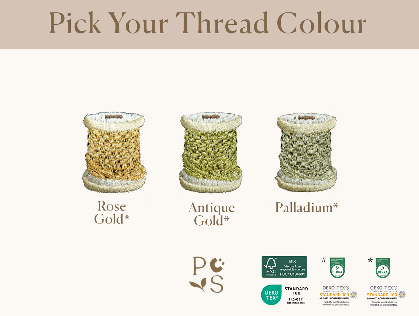 Rose Gold | Antique Gold | Palladium: Thread - Petit Smiles