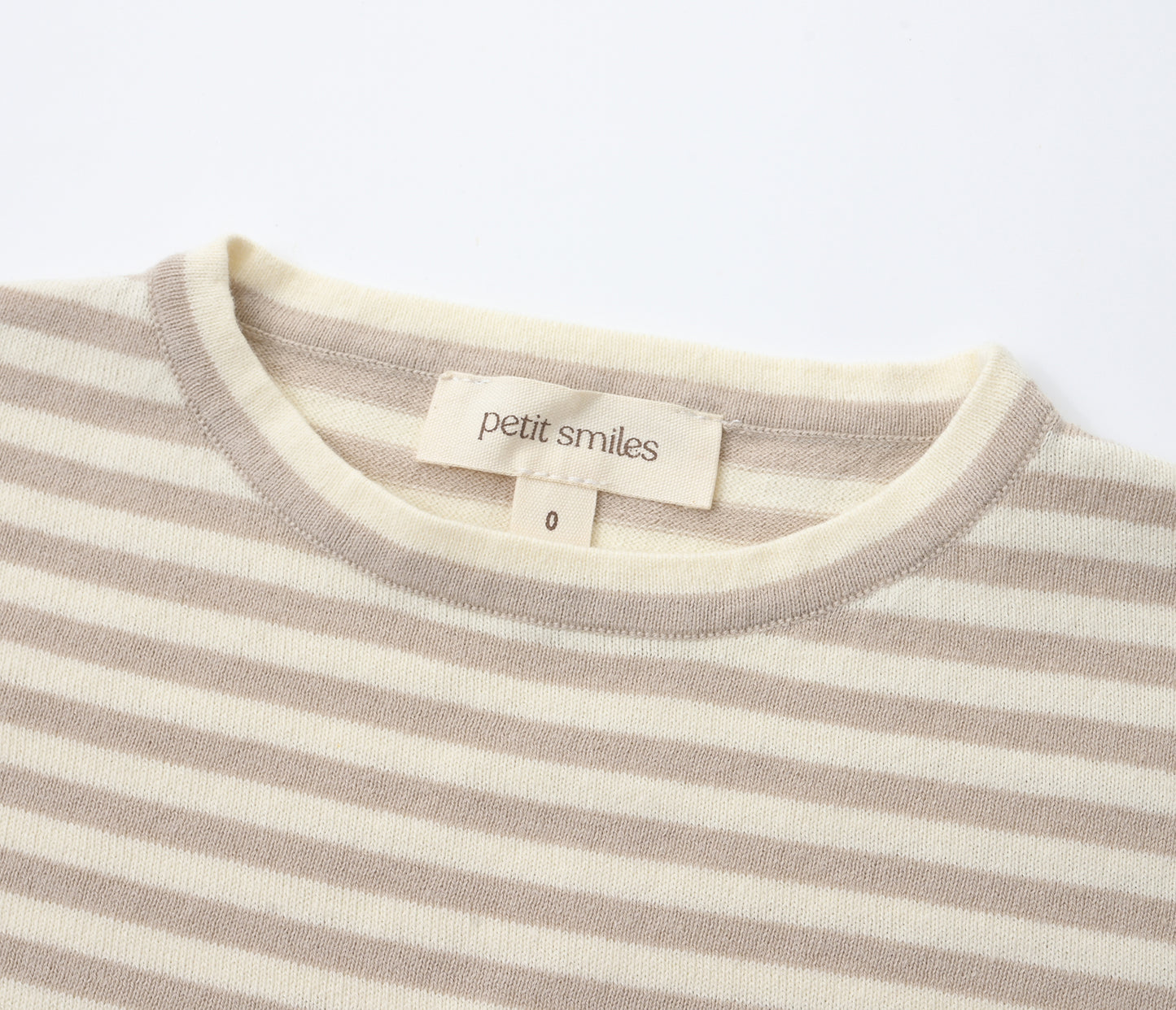 ORGANIC STRIPE PULL OVER SET - BEIGE & CREAM - Petit Smiles