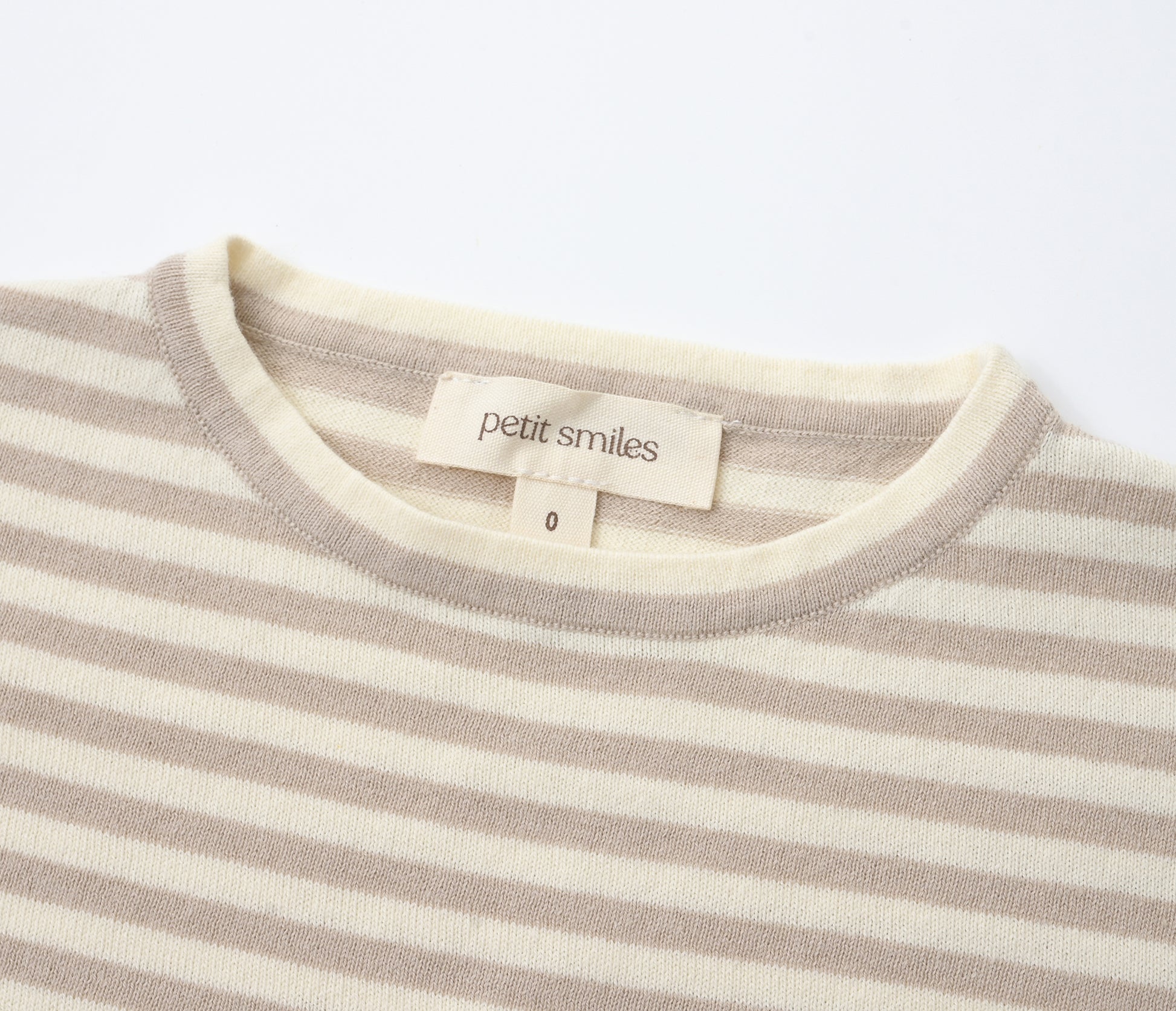 ORGANIC STRIPE PULL OVER SET - BEIGE & CREAM - Petit Smiles