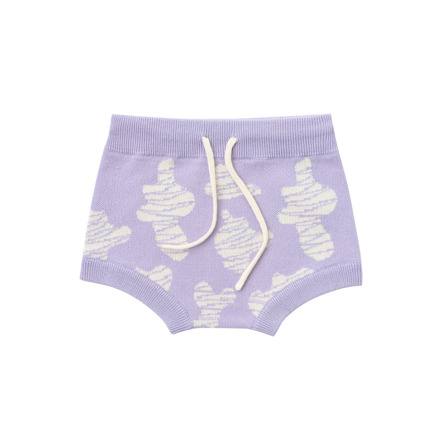 KNITTED SPOTS ROMPER WITH BLOOMERS - TARO; 100% Organic Cotton; Jacquard Romper made from GOTS-certified organic cotton; 'TARO SPOTS' Jacquard pattern; Rib hem at neck, cuffs and leg opening; Features convenient press snaps at the crotch for effortless dressing; Oversized fit.