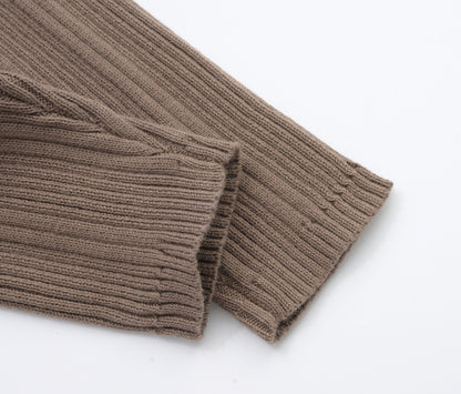 ORGANIC RIB ESSENTIAL LEGGINGS - CHOCO - Petit Smiles