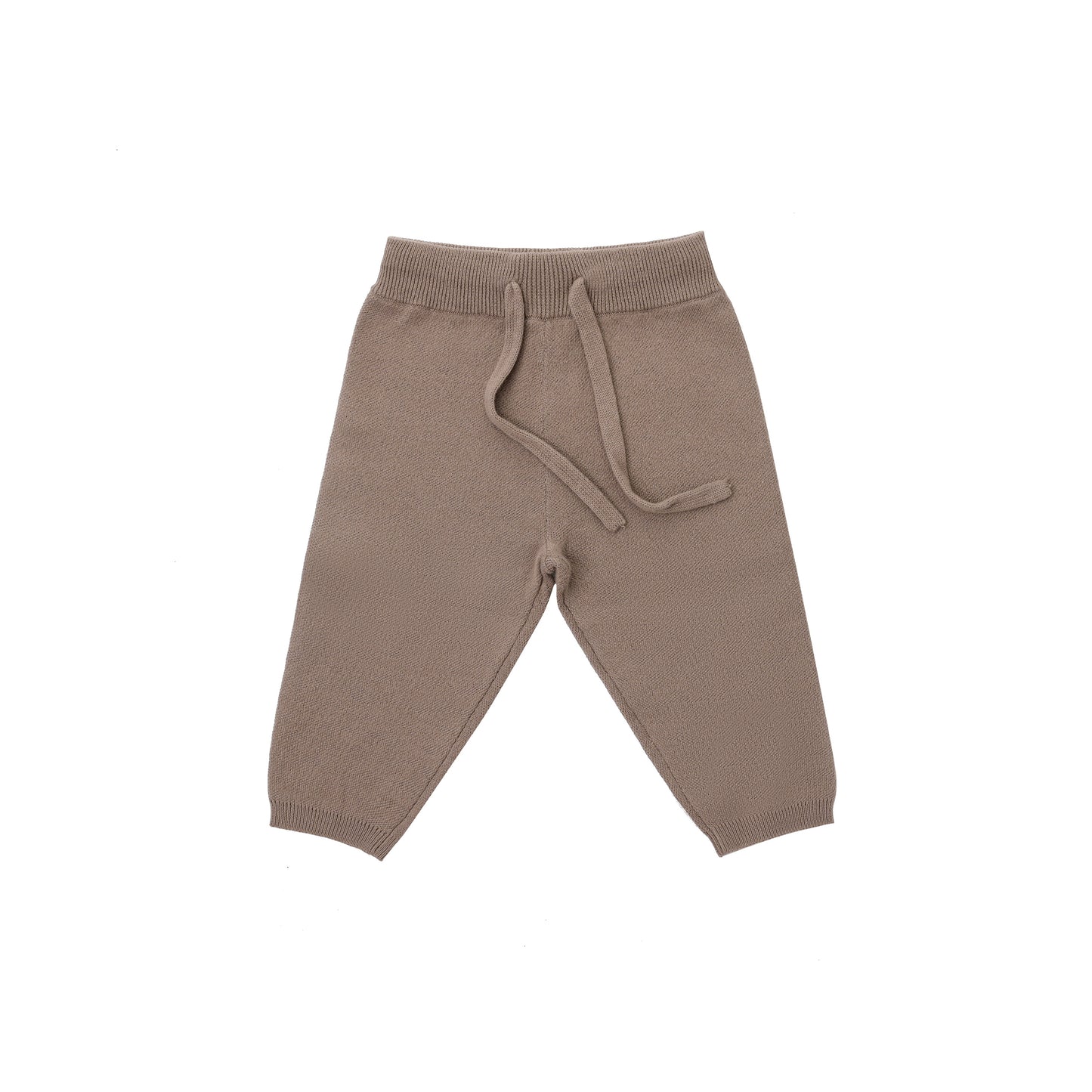 KNITTED SPOTS PULL OVER WITH PANT - CHOCO; 100% Organic Cotton; Jacquard Pull Over made from GOTS-certified organic cotton; 'Choco Spots' Jacquard pattern; Rib finish at neck, cuffs and hem; Dropped shoulder; Relaxed fit. 