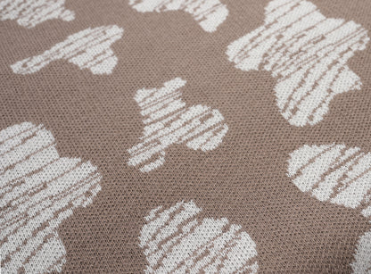 KNITTED SPOTS BABY BLANKET - CHOCO; 100% Organic Cotton; Jacquard Baby Blanket made from GOTS-certified organic cotton; 'CHOCO SPOTS' Jacquard pattern; Rib finish at edges; 92cm x 72cm
