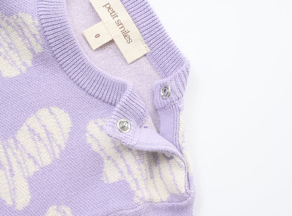 KNITTED SPOTS ROMPER WITH LEGGING- TARO; 100% Organic Cotton; Jacquard Romper made from GOTS-certified organic cotton; 'TARO SPOTS' Jacquard pattern; Rib hem at neck, cuffs and leg opening; Features convenient press snaps at the crotch for effortless dressing; Oversized fit.